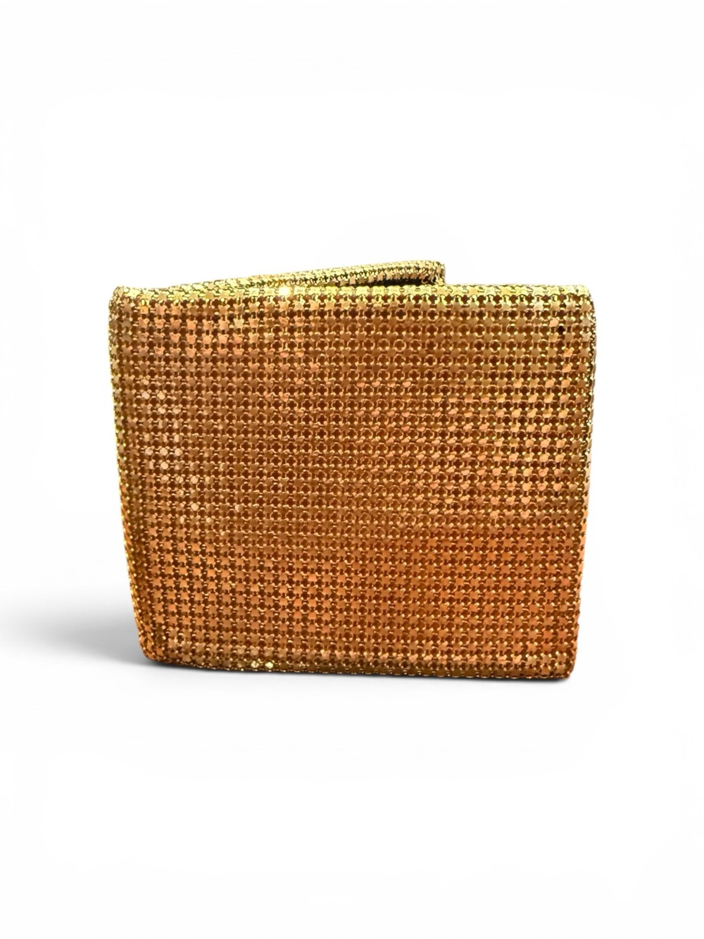 Vintage Hollywood Glam Gold Mesh Evening Wallet Clutch Signed EVANS